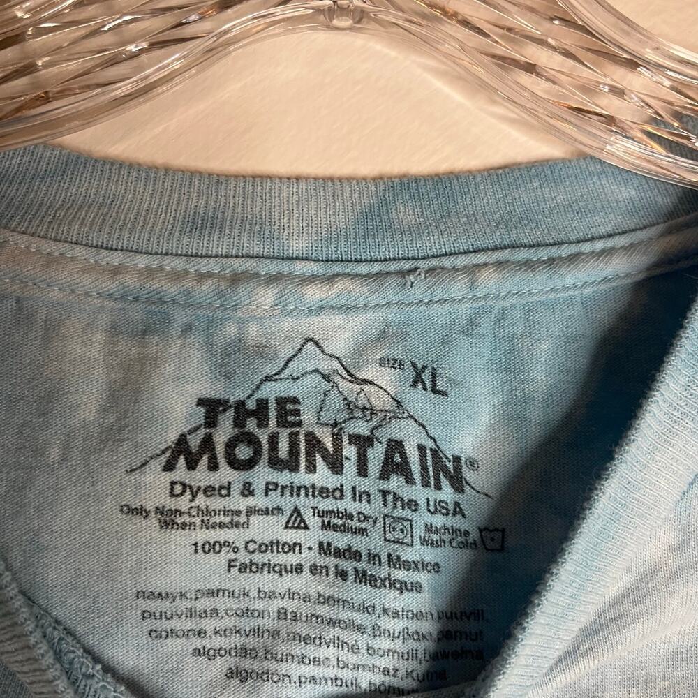 Vintage The Mountain Cats Graphic Long Sleeve Shirt Size‎ XL Blue Tie Dye 2000 - Picture 5 of 9